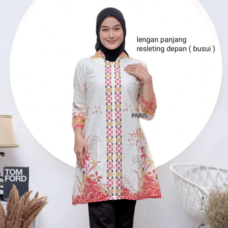 Batik Tunik Wanita Modern / Atasan Batik Wanita Terbaru Kekinian Jumbo Ld 120 / Fashion Muslim Wanit
