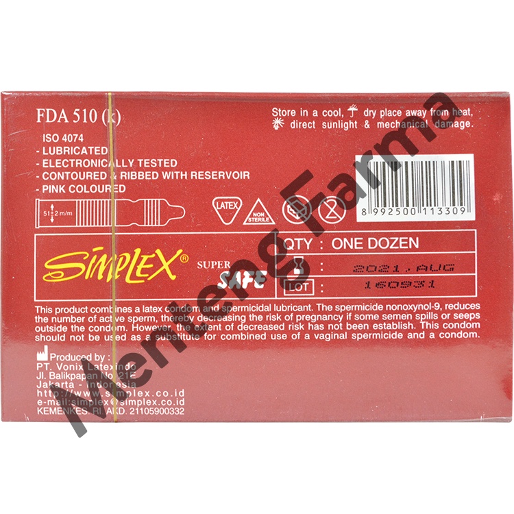Kondom Simplex Super Safe Brown - Isi 12