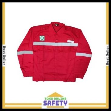 Baju Safety Lengan Panjang Proyek /Kemeja Safety Proyek K3 Atasan 8
