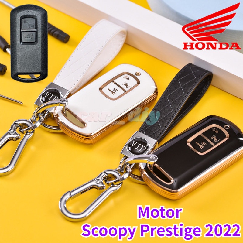 Case Remote Kunci Fob 2 Tombol Untuk HONDA Scoopy prestige 2022 Airblade 150 Klik 150 Vario 125 Vario 150 PCX 150 150 150i SH125 Skuter Honda scoopy stylish 2022 remote keyless