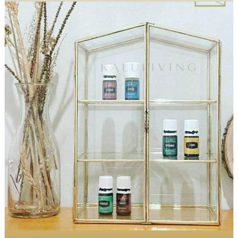 rak make up terrarium/kotak obat p3k terraraium/rak obat kaca/