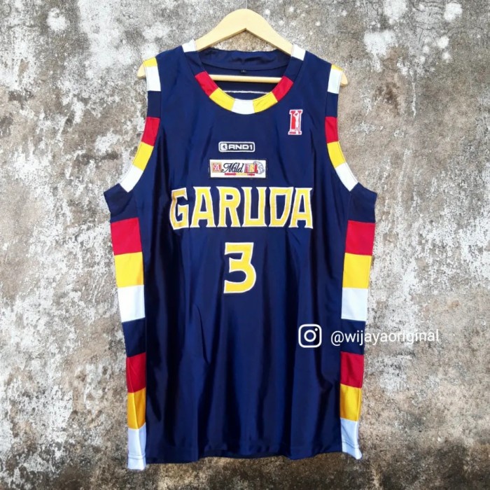 JERSEY BASKET IBL REPRO GARUDA BANDUNG #3 KELLY PURWANTO - NAVY