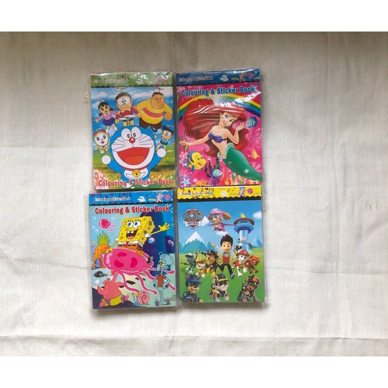 Stiker dan Buku Mewarnai | Coloring Book Sticker Book