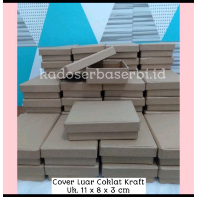 

hardbox 11x8x3 cm cover luar coklat kraft | kotak kado | Giftbox | Kotak kado polos | box mini