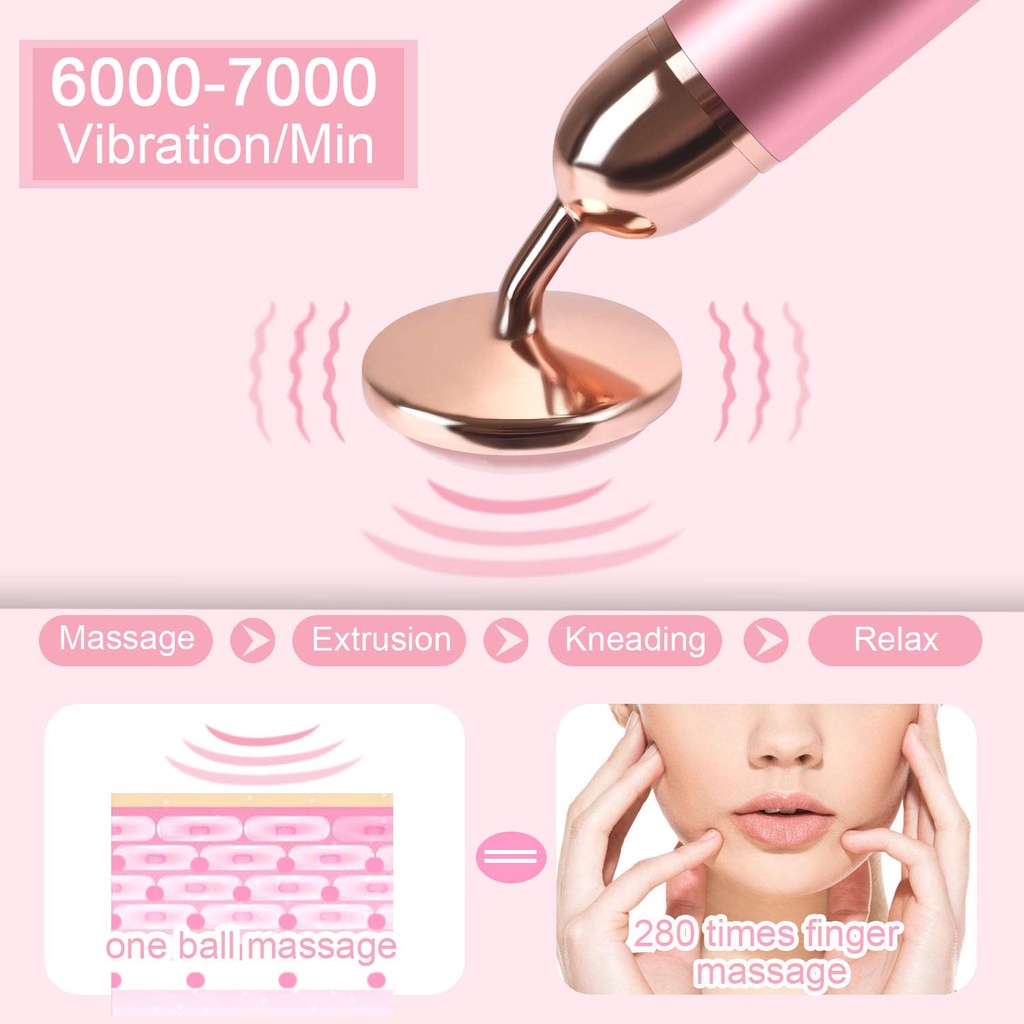 Roller Elektrik Untuk Wajah/Electric Rose Quartz Face Massager/Alat Pijat Wajah/Alat Pijat Wajah Rose Quartz Face