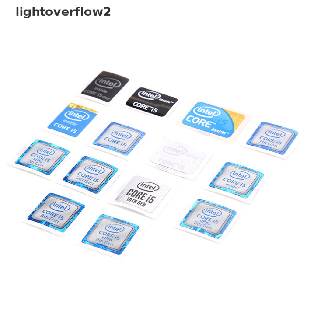 (lightoverflow2) 5pcs Stiker Label Seri i5 Untuk Dekorasi Notebook / Komputer Desktop