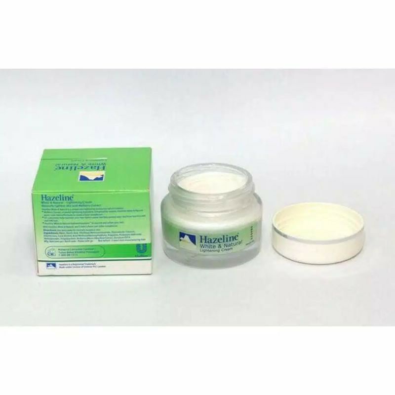 hazeline white & natural lightenibg cream hijau