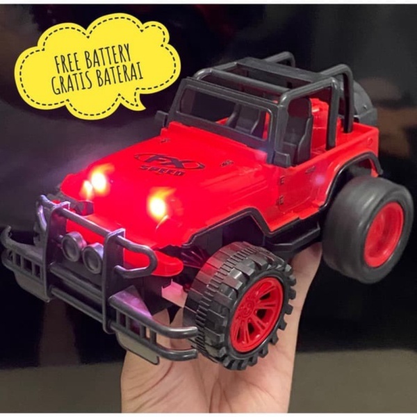 

Unik MAINAN ANAK REMOTE CONTROL CROSS COUNTRY CAR JEEP OFF ROAD LED 1:20 - Merah Berkualitas