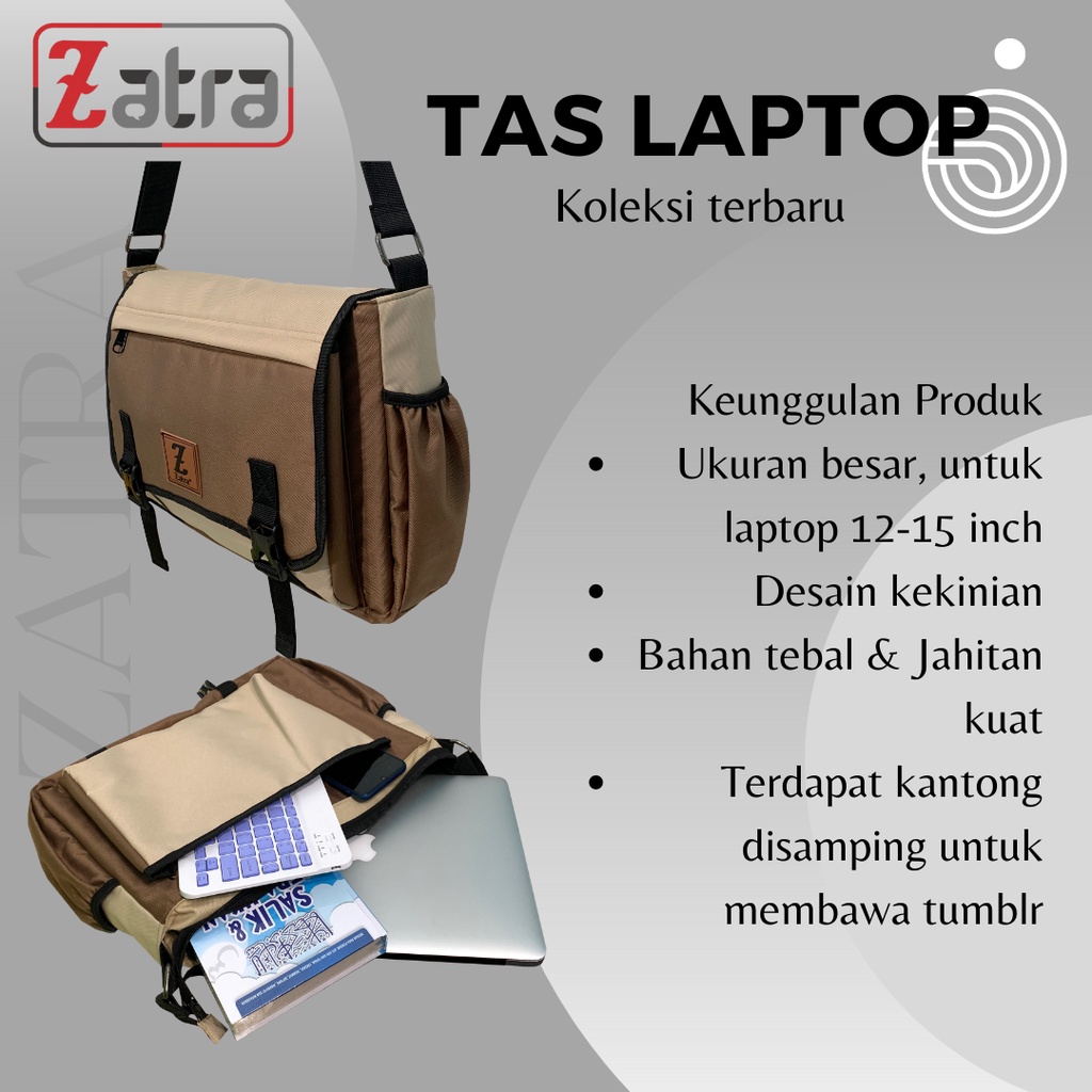 TAS SELEMPANG SLINGBAG LAPTOP 15in BAHAN TEBAL KUAT