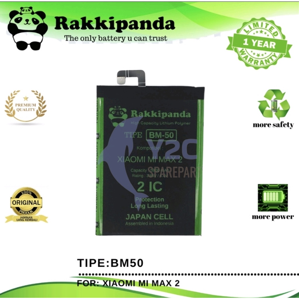 RAKKIPANDA BM50 XIAOMI MIMAX 2 / MIMAX2 BATERAI BATRE BATERE BATRAI BATREI DOUBLE POWER