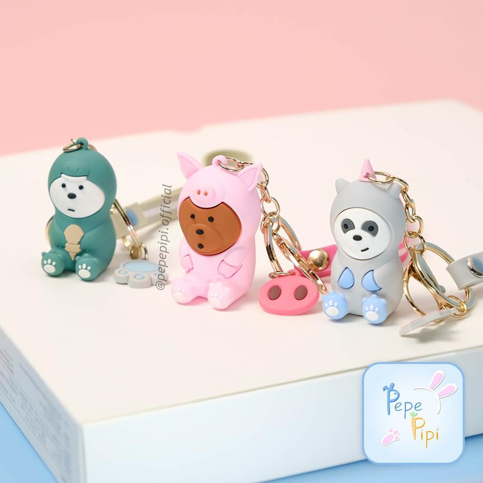 Gantungan Kunci WBB/We Bare Bear Kostum Ganci Tas Keychain ▪ BTM.31Oc22ᴬ