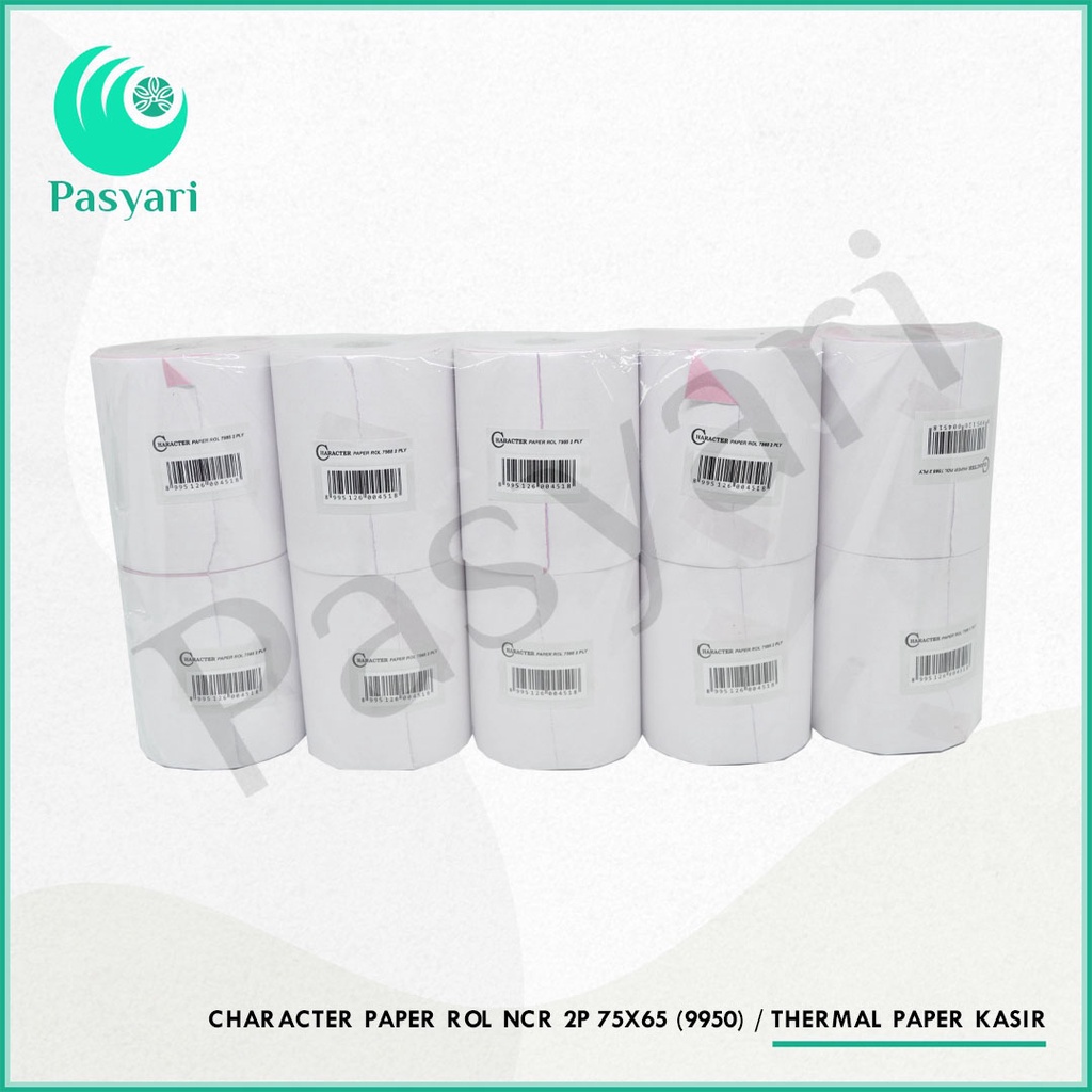 

Character Paper Rol Ncr 2p 75x65 (9950) / Thermal Paper Kasir