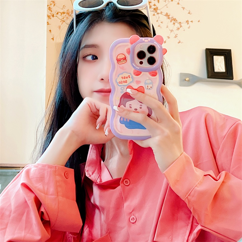 Soft Case Pelindung Motif Kartun Princess Monster Untuk iPhone 14 13 12 11 Pro Max X Xr Xs Max 7 8 6 6s Plus