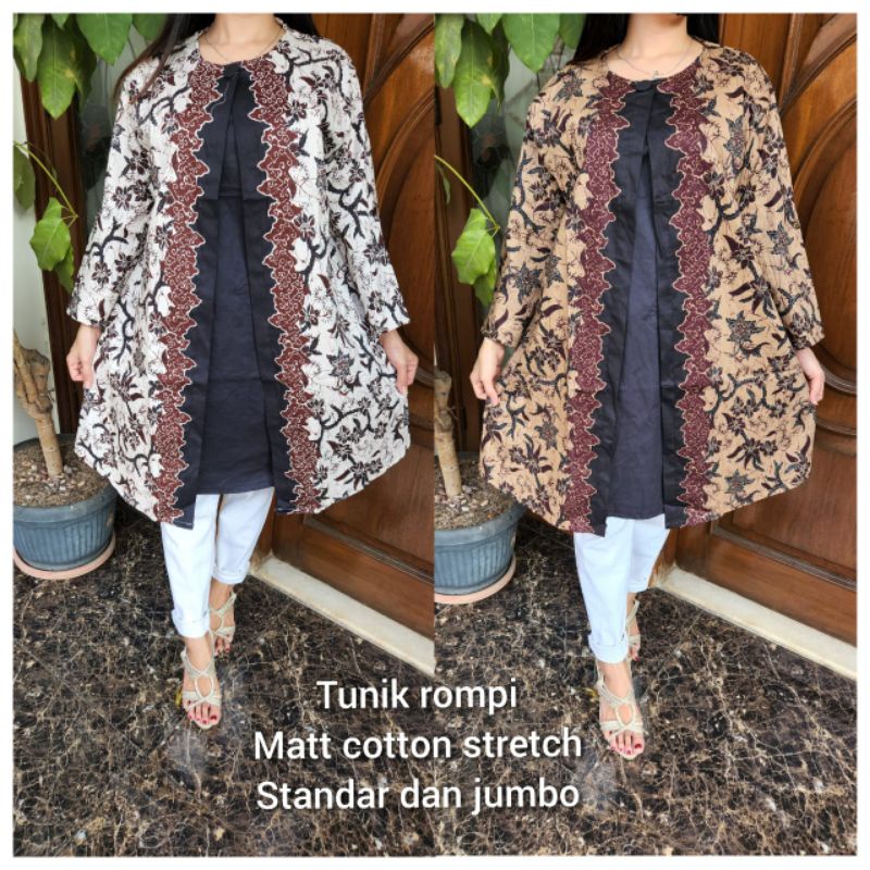 BLOUSE BATIK/TUNIK BATIK STRECH/TUNIK BATIK PREMIUM/TUNIK BATIK SIZE JUMBO