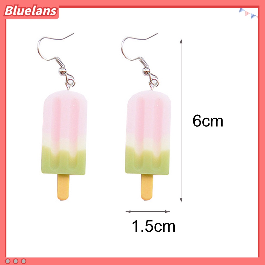 Anting Juntai Bentuk Es Krim Bahan Stainless Steel Untuk Hadiah Anak Perempuan