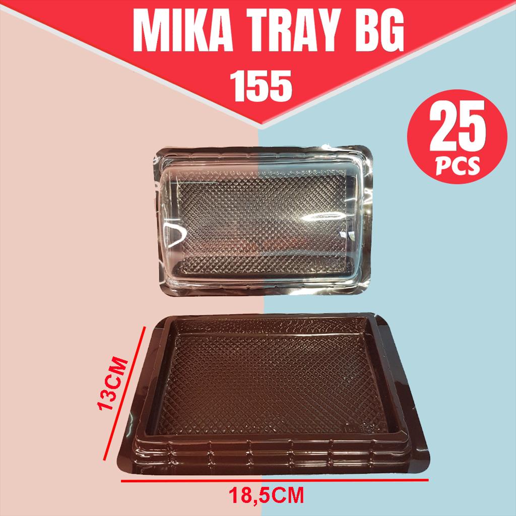 (ISI 25PCS) Mika Plastik Roti Bolu Gulung /Mika Bolu Gulung/ Mika Tray BG 155