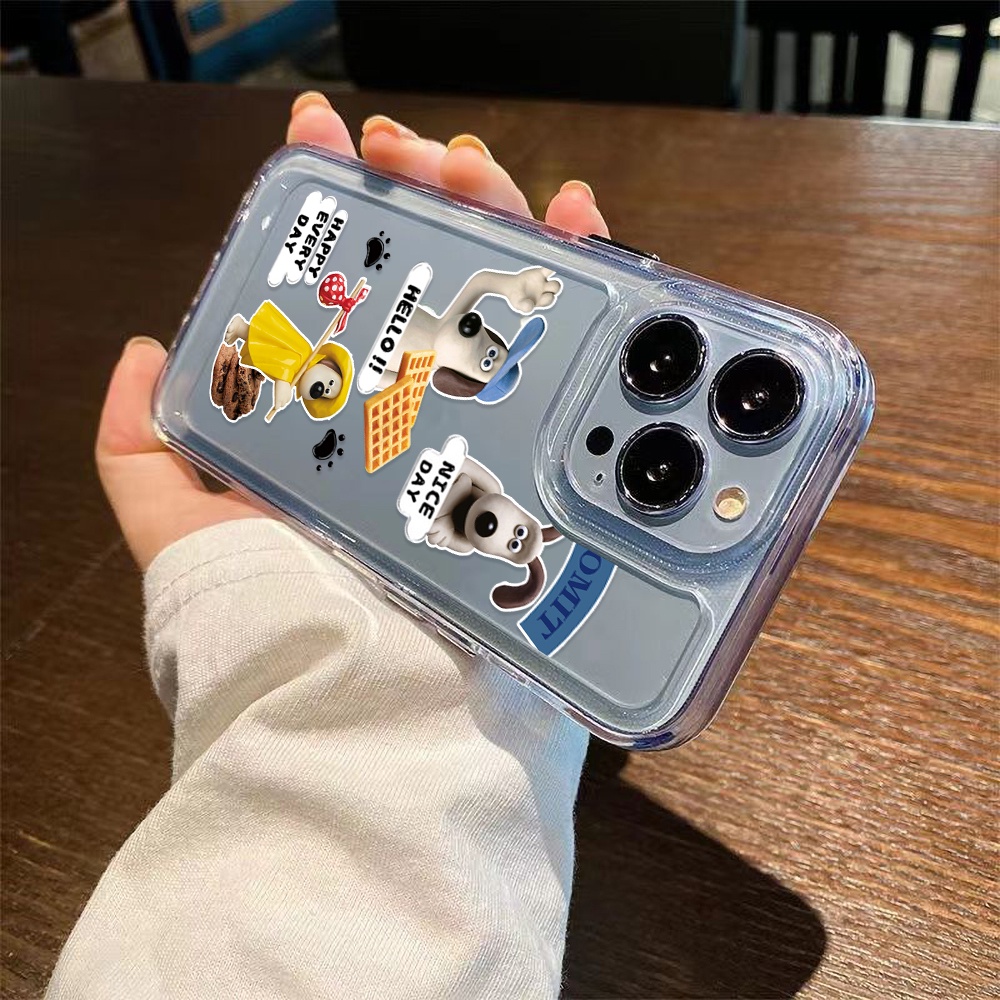 IPHONE Casing Ponsel Luar Angkasa Kompatibel Untuk Iphone14 13 12 11 Pro Max XS Max XR X 14 8 7 Plus Se2020 2022 Anjing Lucu TPU Akrilik Transparan Shockproof Back Cover