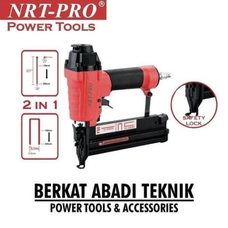 Nrt-Pro 5057Hd Air Nailer Gun Nail Alat Paku Tembak 2 In 1 Staples