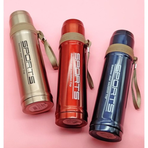 DEOSOFFICIAL -- TERMOS TRAVEL750 ML / BOTOL MINUM VACUUM FLASK STAINLESS 750 ML