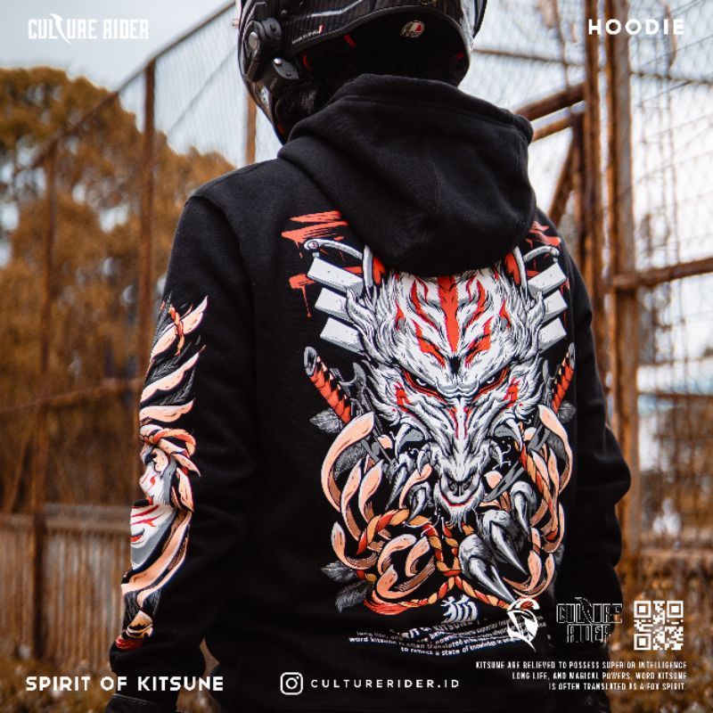 CULTURE RIDER HOODIE KITSUNE NEW ORIGINAL