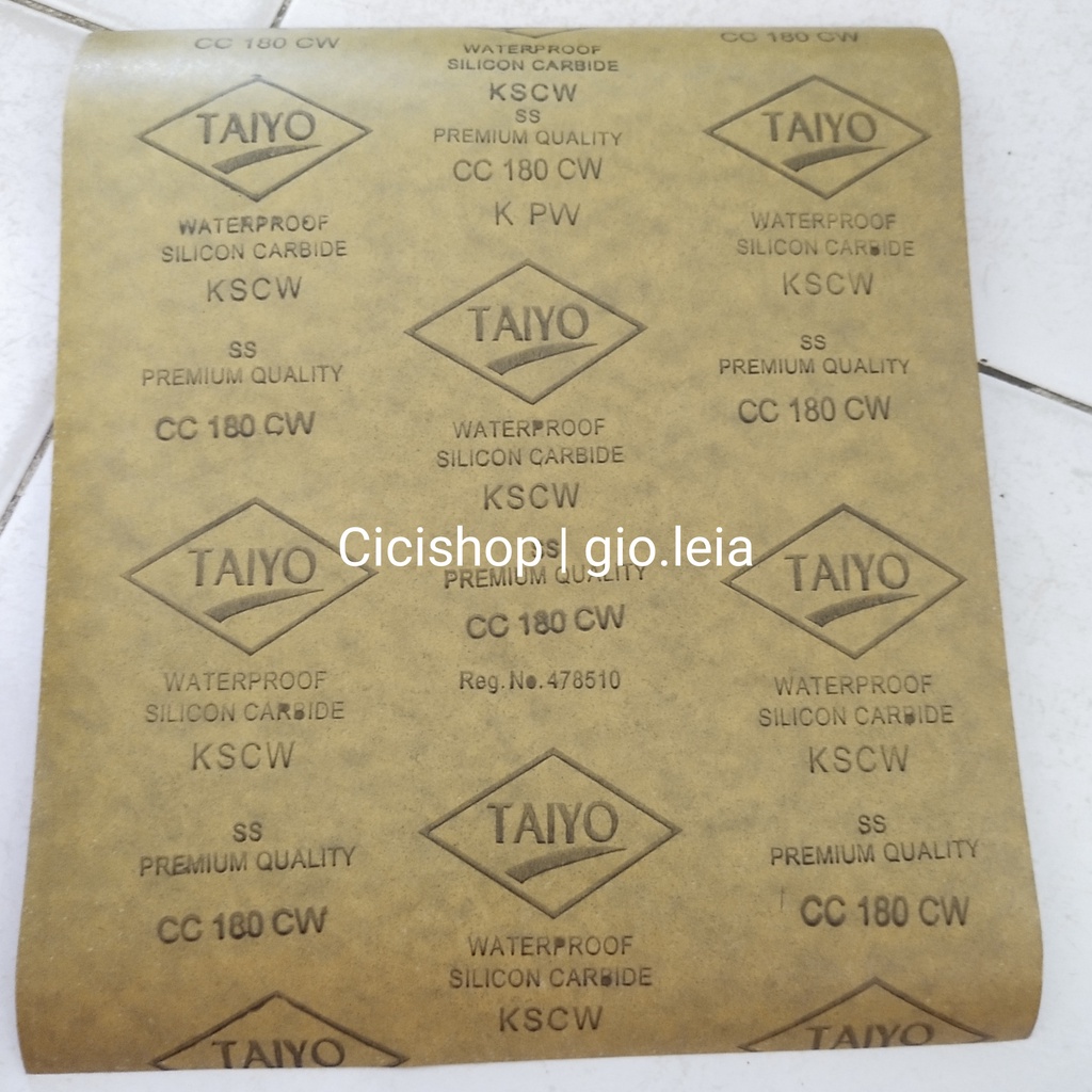 Amplas Taiyo nomor 180 | kertas gosok no 180 | amplas besi | kertas pasir