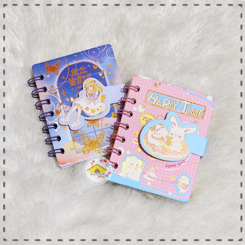 

Notebooks Mini A7 - Spiral Hard Cover Velcro Lock