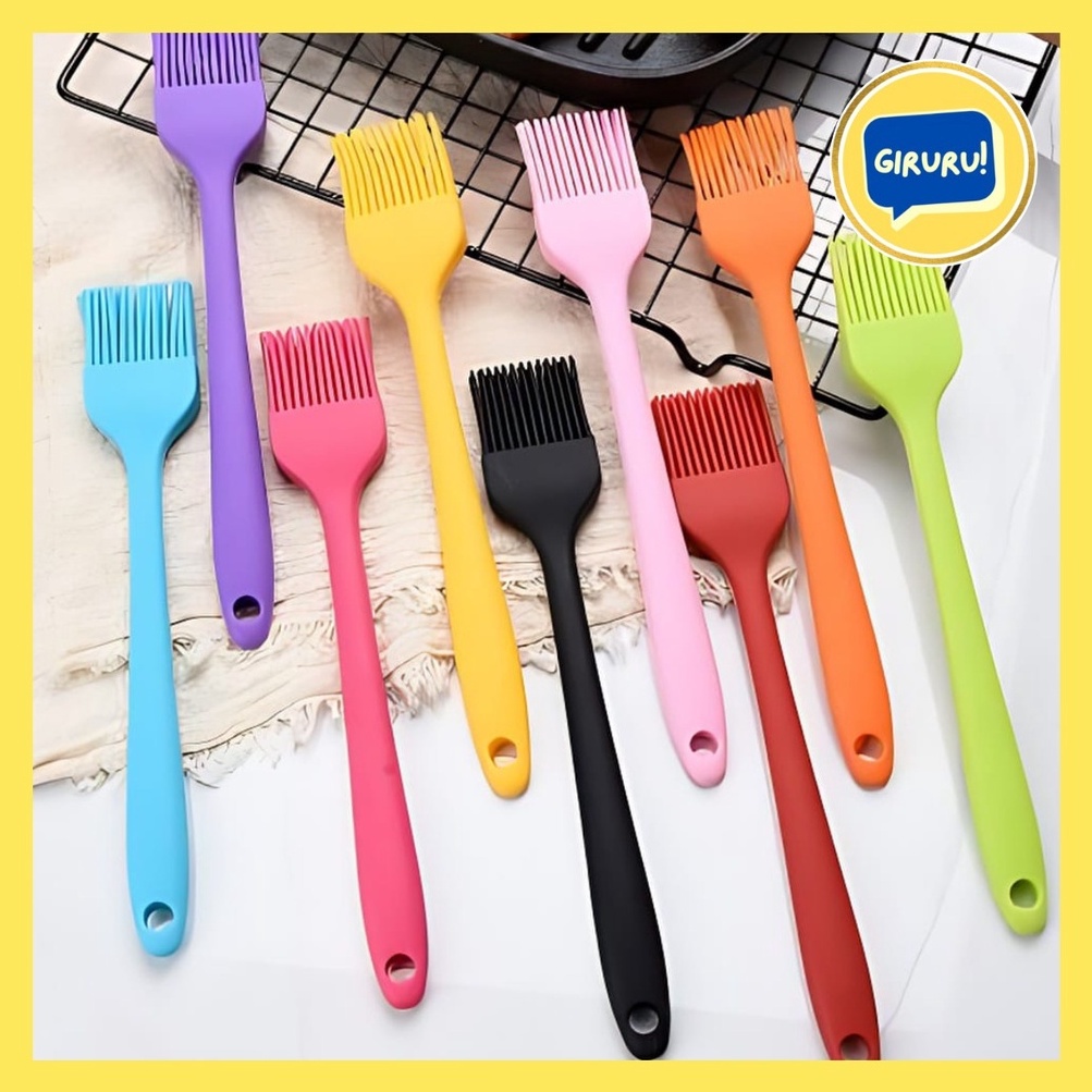 KUAS SILIKON MENTEGA UKURAN BESAR / KUAS KUE DAN ROTI / KUAS BBQ / KUAS SILIKON FOOD GRADE / SILICONE BRUSH / Kuas Full Silikon / Kuas Silicon / Kuas Roti / Kuas Mentega / Kuas Kue / Kuas Untuk Masak / Kuas Silikon Tahan Panas