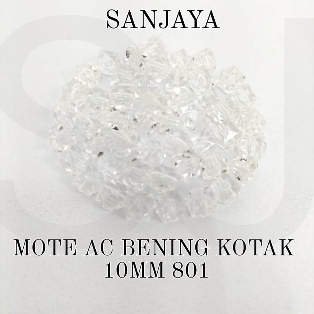 MANIK BENING / MOTE BENING / MANIK AKRILIK KOTAK / MOTE AKRILIK KOTAK / MANIK BENING KOTAK / MOTE AC BENING KOTAK 10MM