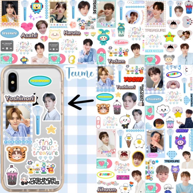 Stiker TREASURE (Sudah Cutting) Cute Aesthetic deco Doyoung Jaehyuk Yedam Junghwan Masiho  Hyunsuk Y