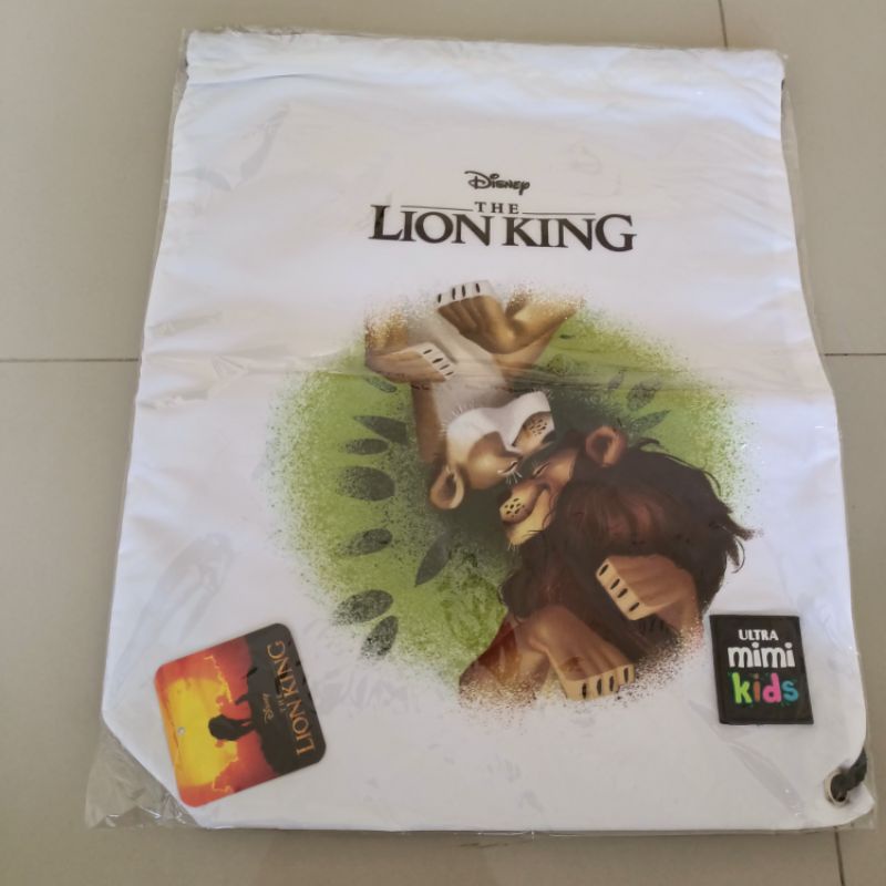 Tas ransel serut kain blacu blaco kanvas lion king