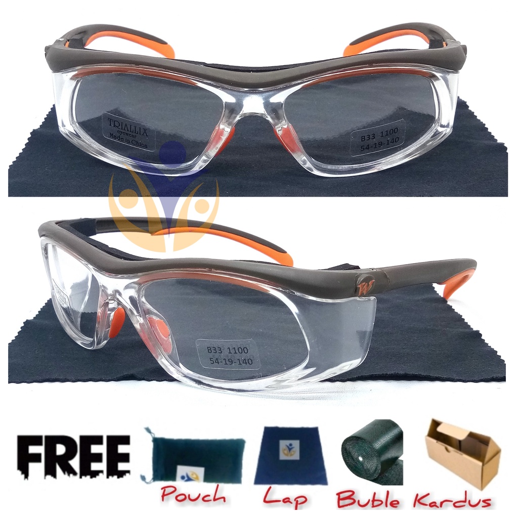 Frame kacamata safety works clear lens Trial
