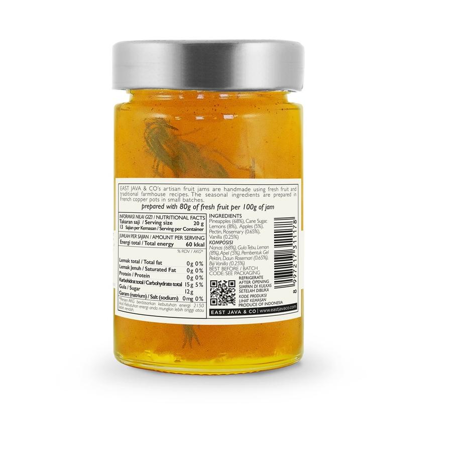 

Hemat Banget--East Java & Co Pineapple Jam Rosemary & Vanilla - 250g (Selai Nanas)