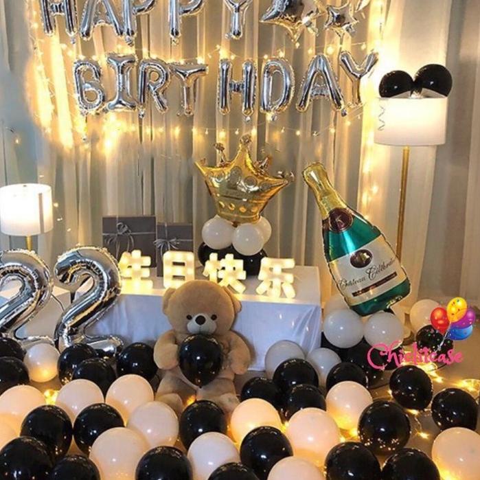 BISA COD ✔️Set paket balon LED dekorasi birthday romantis ulang tahun fancy dewasa|RA7