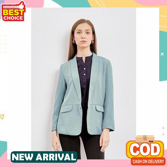 Blazer Import Kotak Wanita / Blz Kerja Kantoran / Zahra - 27/ Blzer Te Cd54 - Outer Blazer Linen S C
