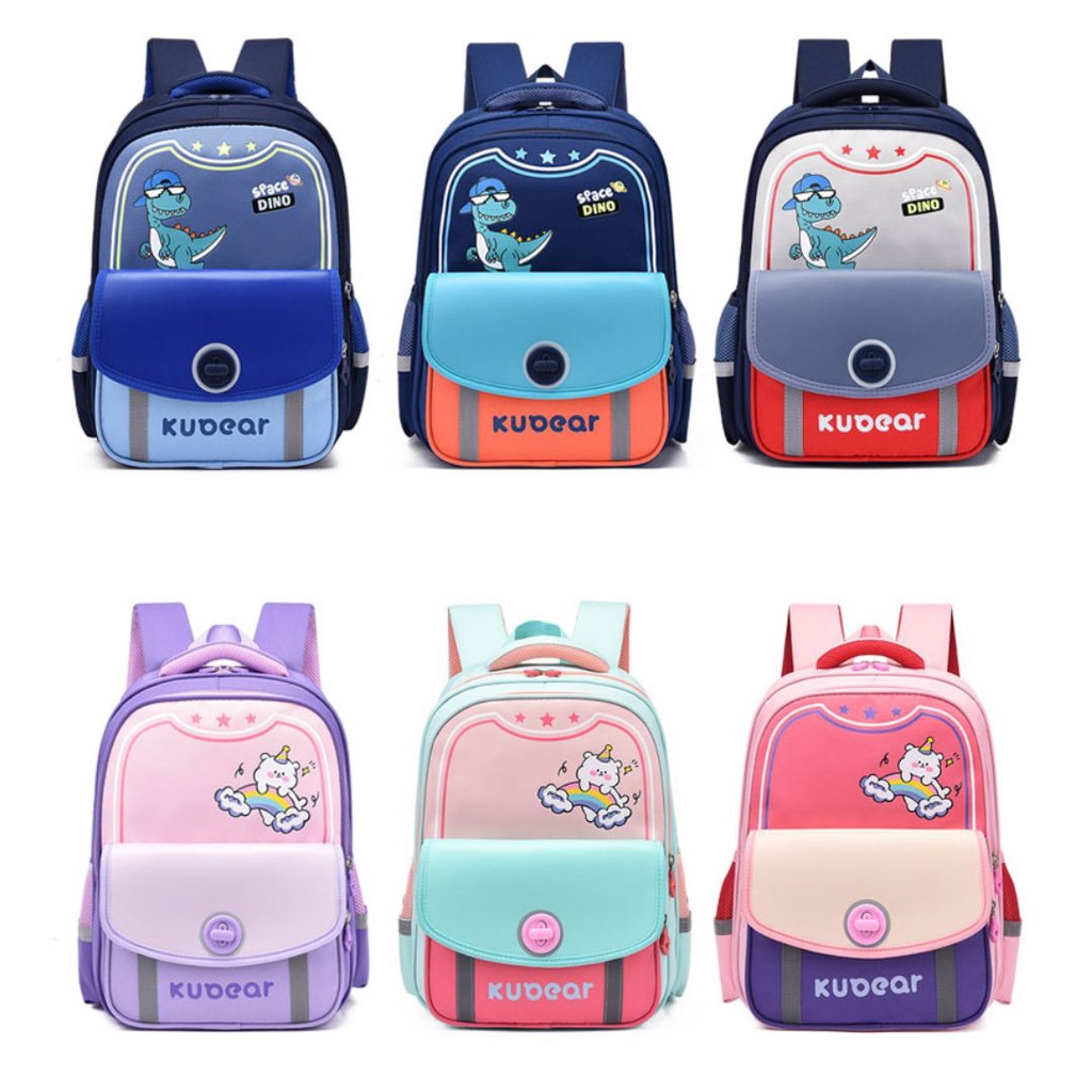 [MONA] Tas Ransel Anak Sekolah Kuncian Unik Warna Cakep Kualitas Import Premium -M0208