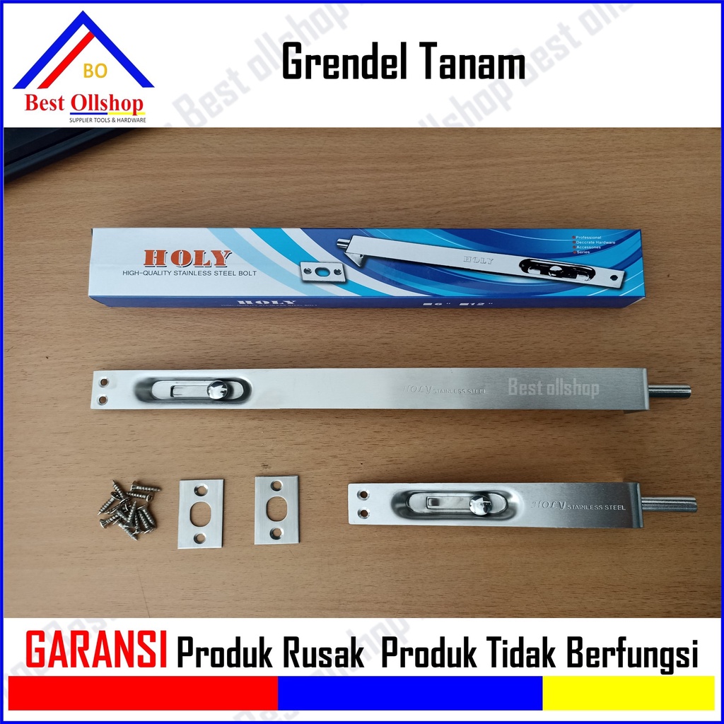 Grendel Pintu Tanam Stainless Slot Pintu Tanam 2 Pintu Kupu Tarung 1 Set Murah