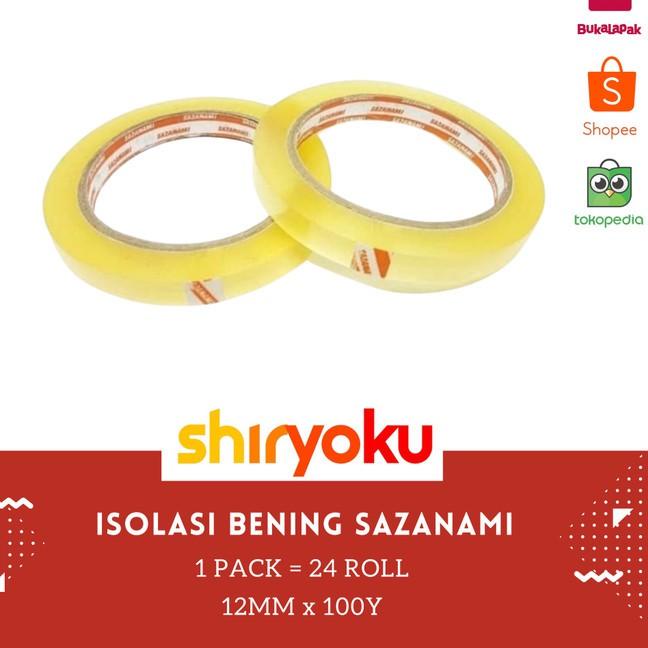 

Hot Sale Isolasi Bening 12MM X 100Y sazanami 1/2 Inch lakban bening selotip - 1 PACK 24 ROLL .,