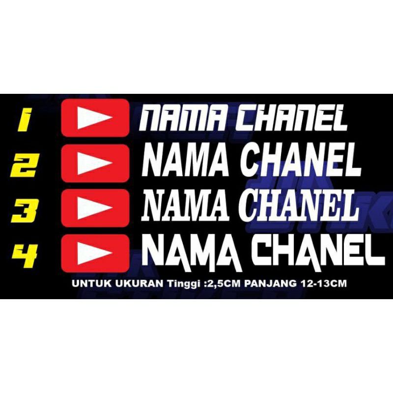 

STIKER CUSTOM NAMA CHANNEL YOUTUBE