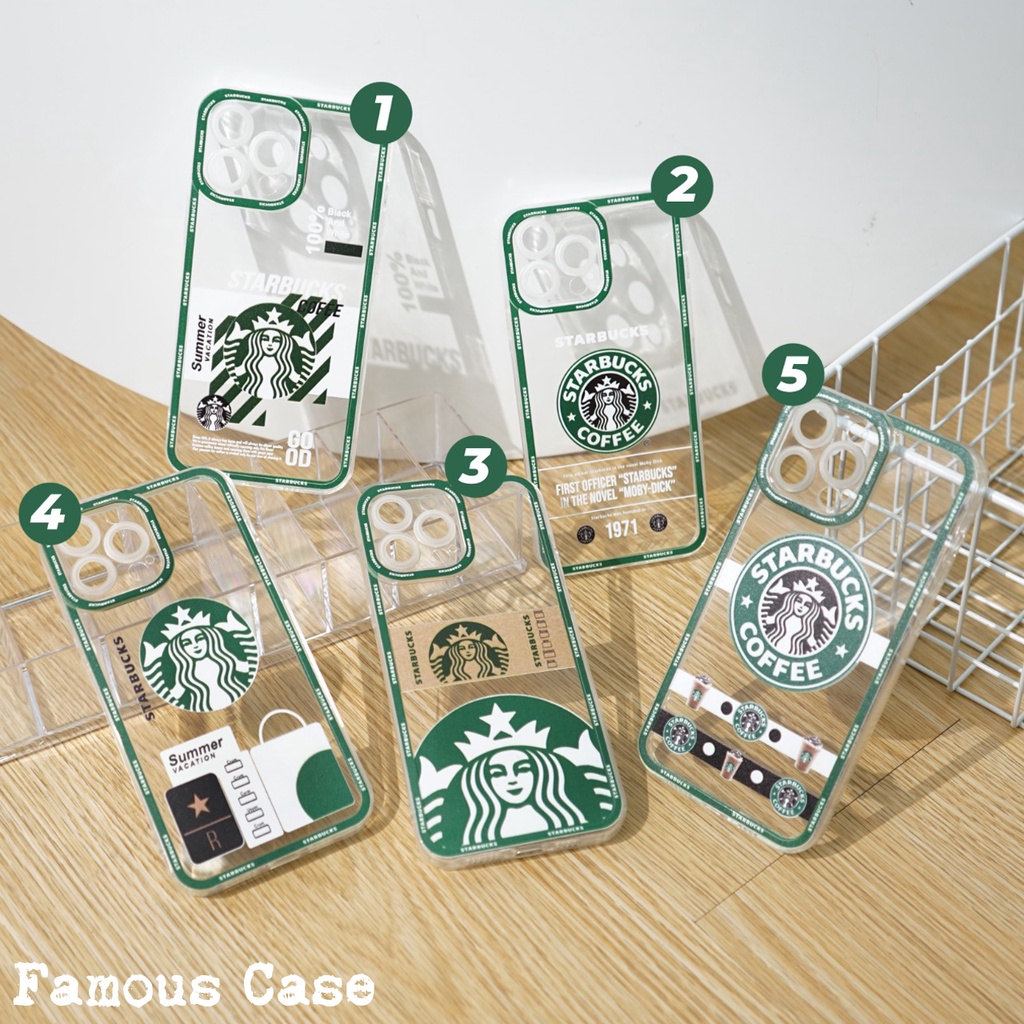(TP02) Case Clear Motif Starbucks REALME Anti Dampak Kuning C35 REALME 8 4G REALME 5 C11 C31 REALME 