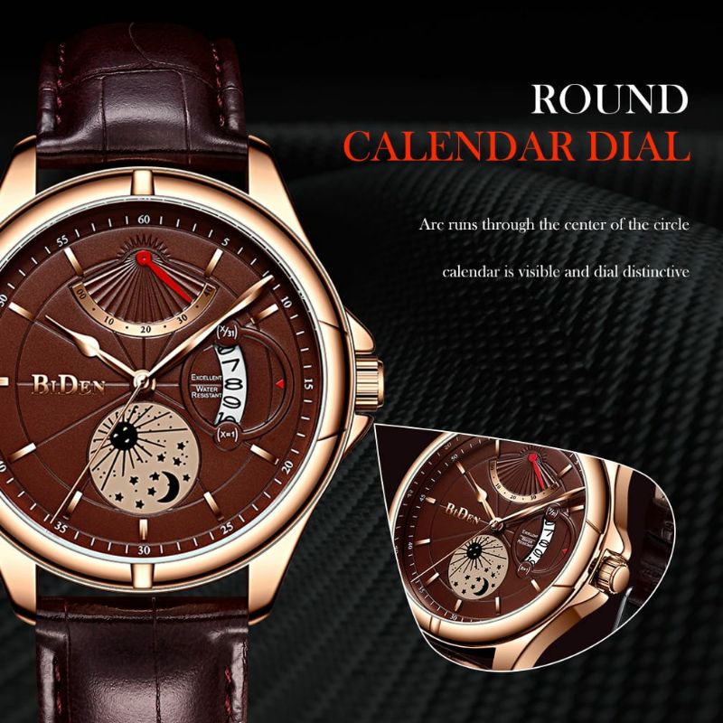 BIDEN 0396 KULIT JAM TANGAN PRIA TERLARIS FASHION OUTDOOR KASUAL PRIA ORIGINAL