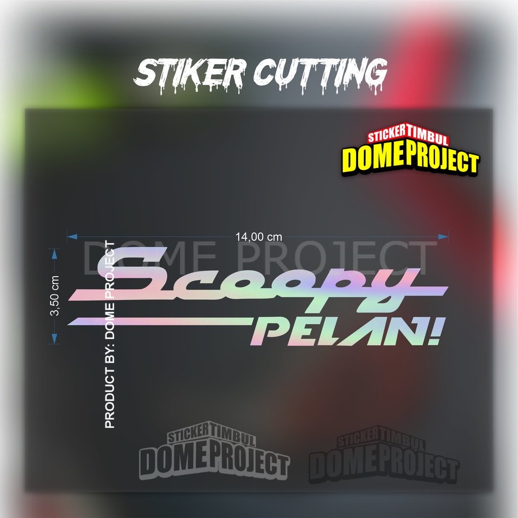 STIKER CUTTING SCOOPY PELAN PREMIUM GRADE 4 VARIAN WARNA