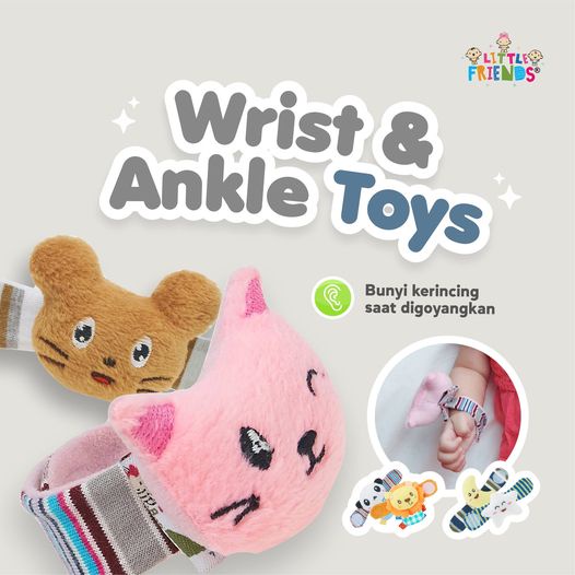 Little Friends Wrist and Ankle | Mainan Kerincingan Tangan dan Kaki Bayi