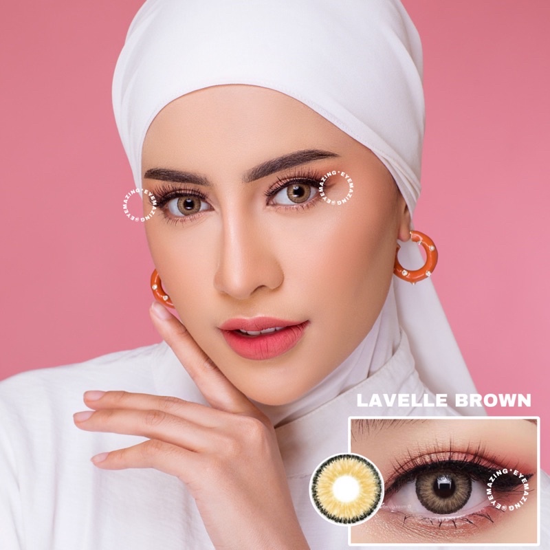 EYEMAZING Softlens - LAVELLE Brown / Coklat Normal Minus Beda Minus