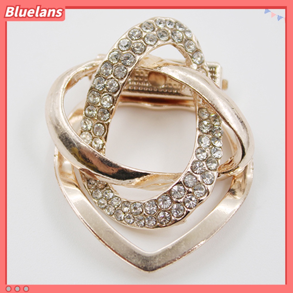 Bluelans Cincin Holder Syal Lapis Emas Bahan Alloy Untuk Wanita
