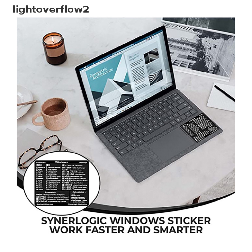 (lightoverflow2) Stiker Referensi Keyboard Komputer PC