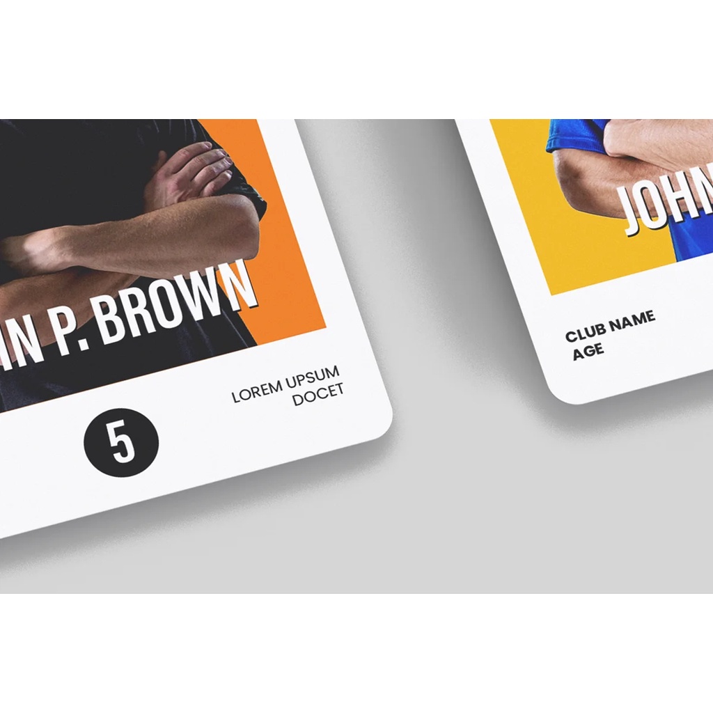 Trading Cards Mockup 9 Views