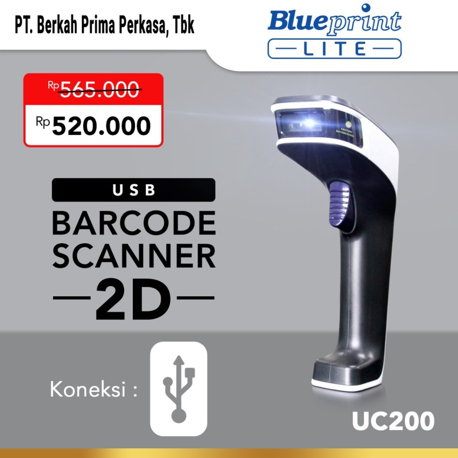 Barcode Qr code Scanner Blueprint lite Wired usb 2D cmos Laser infrared Bp-uc200 uc-200