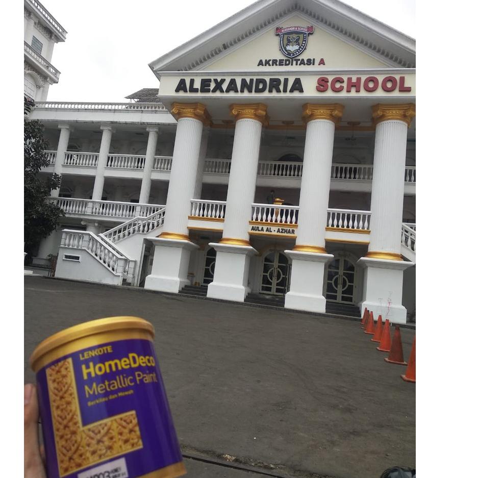 Potongan spesial--Cat Emas / Cat Warna Emas LENKOTE HOMEDECO METALLIC PAINT CAT BESI BETON GYPSUM KA