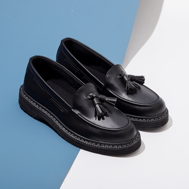 LEON BLACK |ManNeedMe x Lvnatica| Sepatu Loafers Pria Formal Kantor ORIGINAL