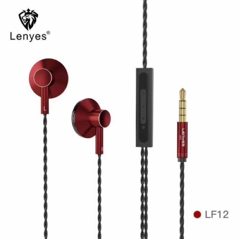 HEADSET HANDSFREE LENYES LF12 ORIGINAL STEREO EARPHONE LF-12